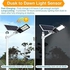Lamp 200W LED Solar Lightings Waterproof Parking Lot Stadium Yard Garage and Garden Cool White - Remote Control