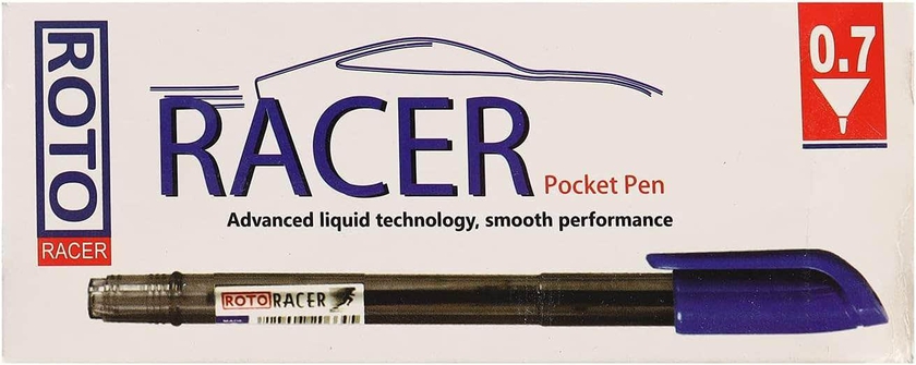 Get Racer Ballpoint Pen Refill, 0.7 mm, 12 Pens - White with best offers | Raneen.com