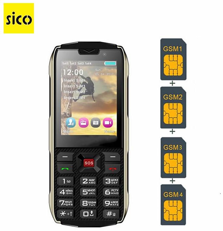Sico Mobile Phone 2 8 4 Sim Card 4 Standby Gprs 3000mah Power