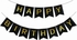 Black Happy Birthday Bunting Banner,Swallowtail Flag Happy Birthday Sign, Letters Banner for Party Supplies and Birthday Decorations 