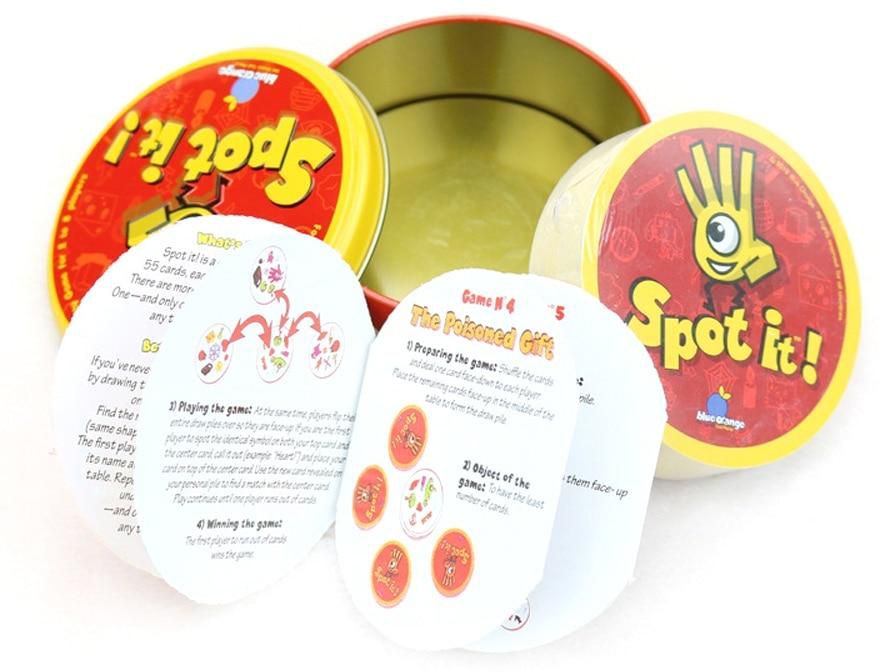 Spot It Board Game Quick Match Game Kids Family Party Interactive Fun Game