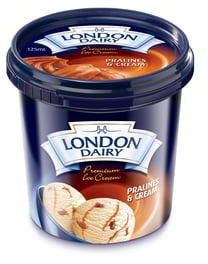 London Dairy Pralines & Cream Ice Cream 125 ml