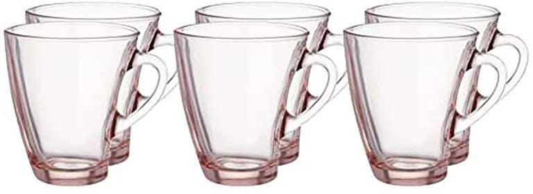 Get Pasabahce Glass Mug Set, 6 Pieces - Purple with best offers | Raneen.com