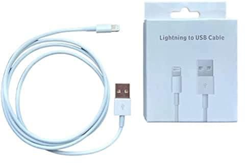 Charging Cable iOS USB A to 8 PIN 2A Fast Charging White 1M (Meter)