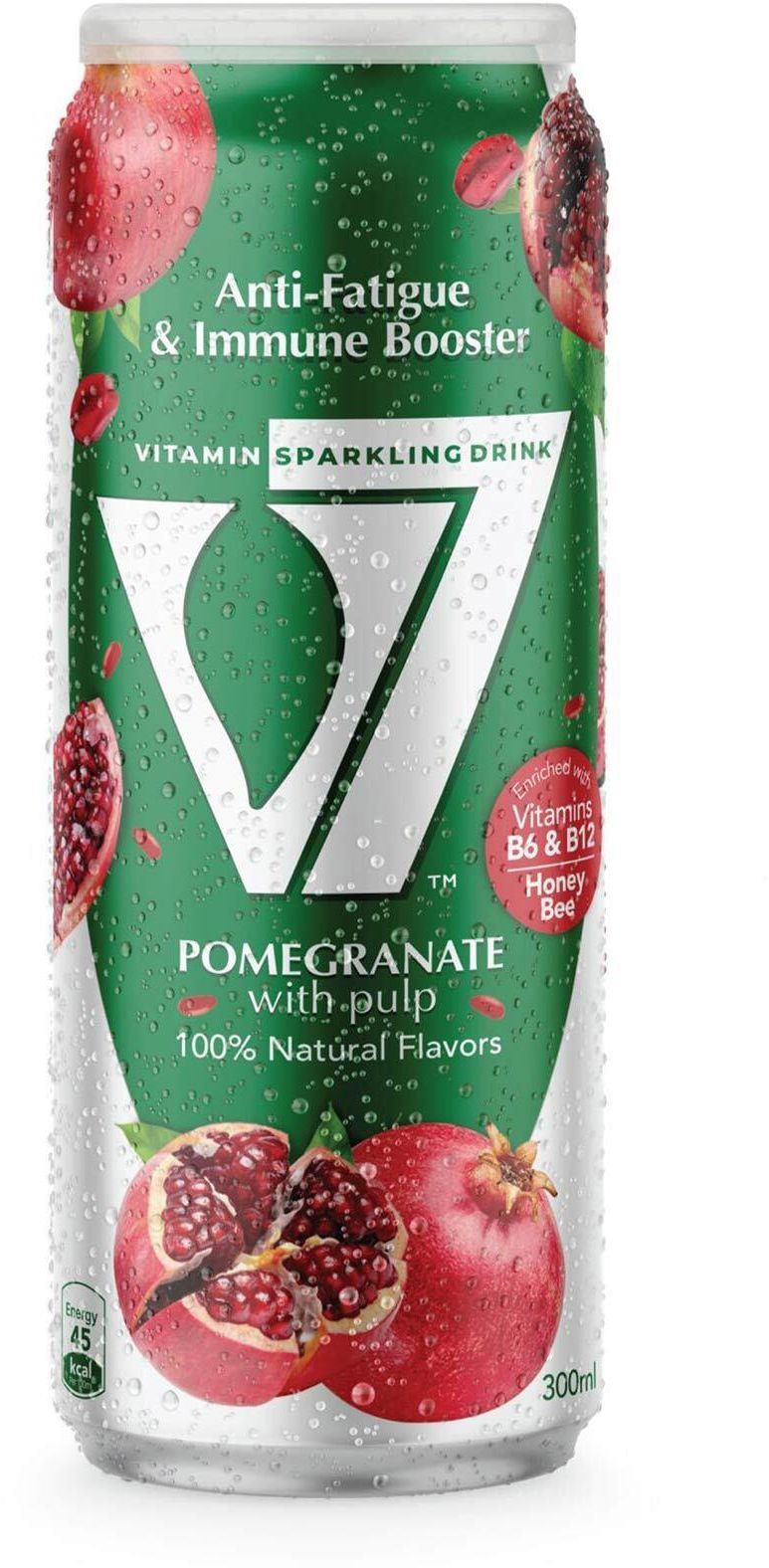 V7 Sparkling Drink - Pomegranate Flavor - 300ml