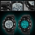 Skmei 1024 Sports LED Watch Alarm Week Date 5ATM Water Resistant Military Army Wristwatch