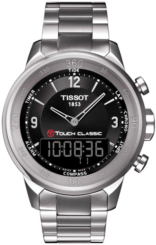 Tissot T Touch Men's Black Dial Casual Watch Stainless Steel Strap - T083.420.11.057.00