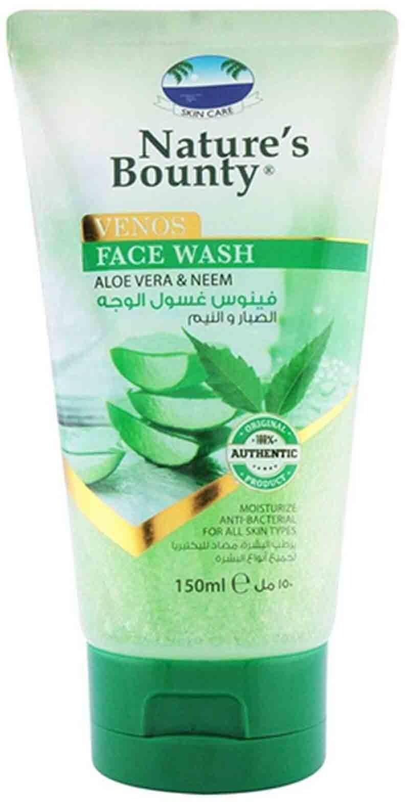Nature&#39;s bounty venos aloe vera and neem face wash 150ml