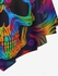 Gothic 3D Colorful Skull Print Spaghetti Strap Tankini Top - 5x
