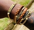 Fashion Brown Leather Bracelet With Cardholder Combo