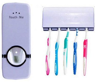 Auto Squeezing Toothpaste Dispenser -Purple