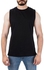CUE CU-MSTS-70 Sleeveless T-Shirt with Drop Down Armhole-Black, 2 Xlarge