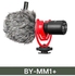 BY-MM1+ Professional Camera Microphone For Audio And Video Recording Black