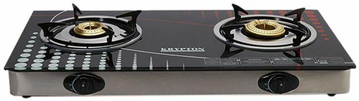 Krypton Double Burner Gas Stove With FFD KNGC6014 Multicolour