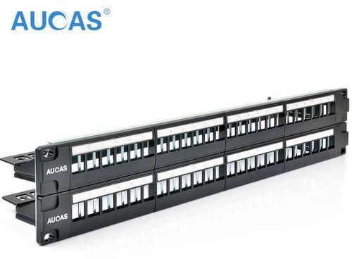 48 Ports Blank Patch Panel Unload Modular Patch Panel Blank Frame With Cable Manager Bar Unshielded For 180 Degree Module
