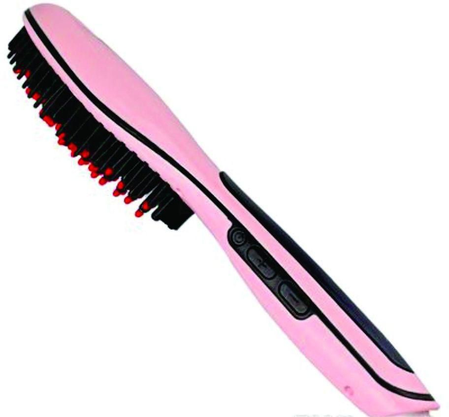 Fast Hair Straighting Brush - Pink
