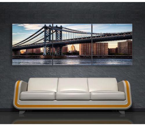 Generic Manhattan Bridge 70X35Cm 3 Pieces Portrait
