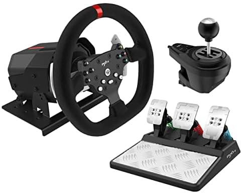 PXN V10 270/900° Game Steering and Magnetic Pedals Shifter Dual Paddle Design for PS4/PS3/PC (Windows 7/8/10 /11)