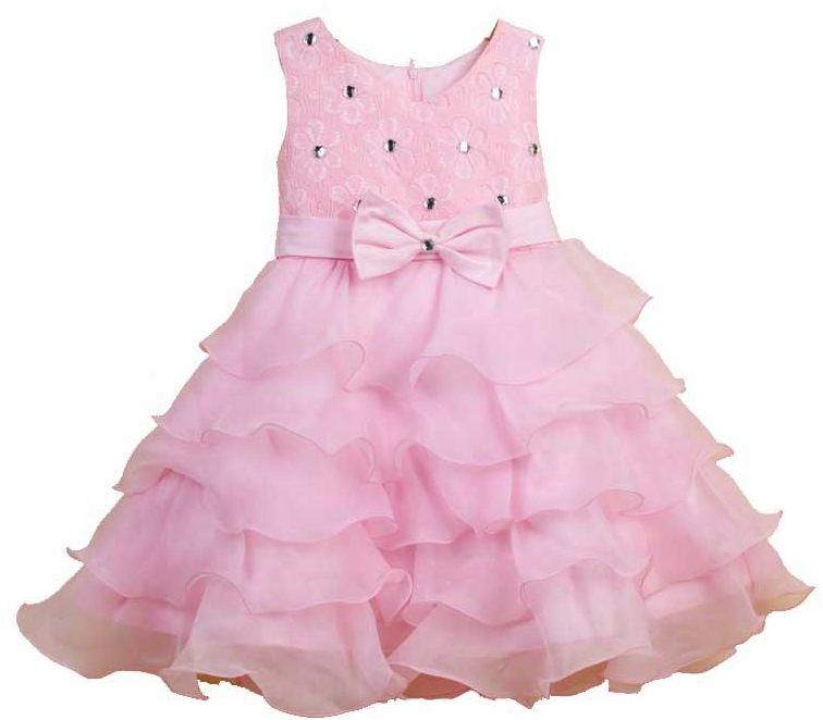 Shift Dress For Girls Size 6 - 7 Years , Multi Color