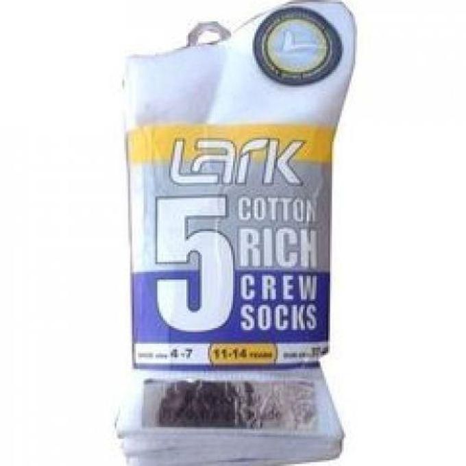 Lark 5-in-1 Cotton Rich Crew Socks For Boys