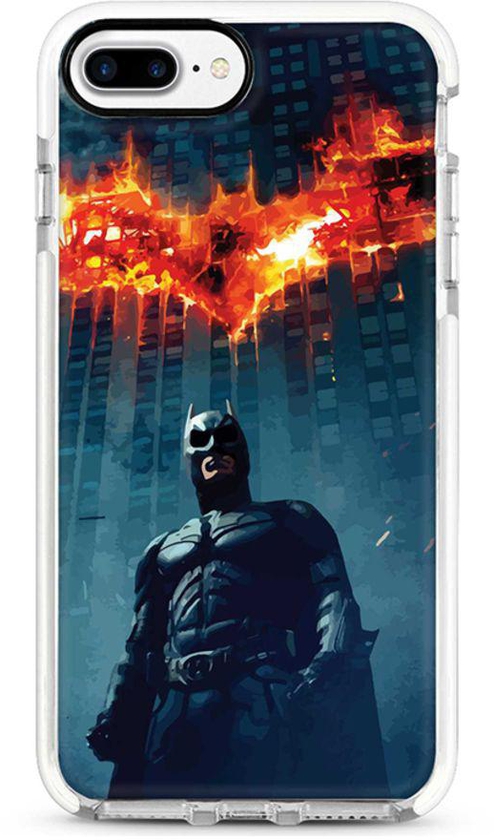 Protective Case Cover For Apple iPhone 8 Plus Burning Batman Full Print