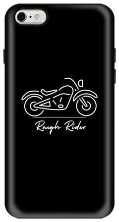 غطاء حماية من سلسلة تاف برو بطبعة عبارة "Rough Rider" لهاتف أبل آيفون 6s/6 أسود/ أبيض