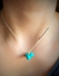 RA accessories Women Necklace Three Beads Of Turquoise Stone