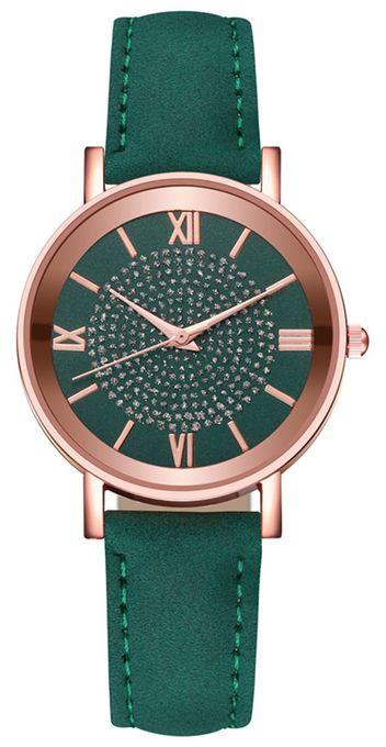 Luxury Casual Women Romantic Starry Sky Wrist Watch Leather Rhinestone Designer Ladies Clock Simple Dress