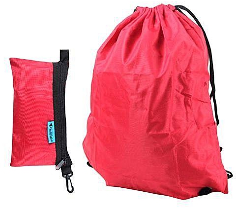 Generic 420D Oxford Convenient Cloth Shoe Cloth Storage Bag Travel Drawstring Bag Red