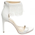 BCBGMaxazria Divine High-Heel Beaded Ankle Dress Sandal for Women - White, 8.5 US