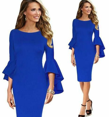 Royal Blue Dress With Bell Sleeves price from jumia in Nigeria - Yaoota!