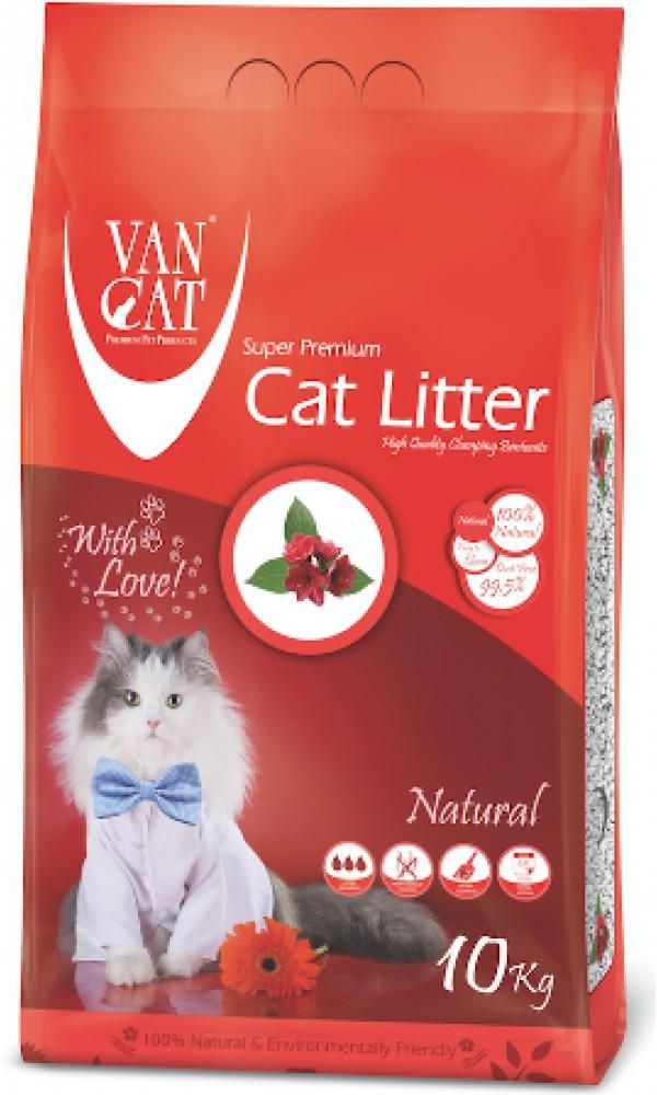Van Cat White Clumping Bentonite Cat Litter Unscented 10Kg