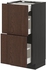 METOD / MAXIMERA Base cab with 2 fronts/3 drawers - black/Sinarp brown 40x37 cm
