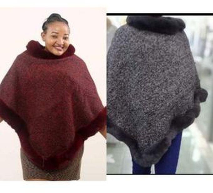 Fashion 2Pcs Ladies Warm Poncho Sweaters.