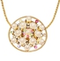 Colorful Round-Shape Women's 16k Gold Alloy Rhinestone& Pearl Jewelry Sets with Necklace/Earrings