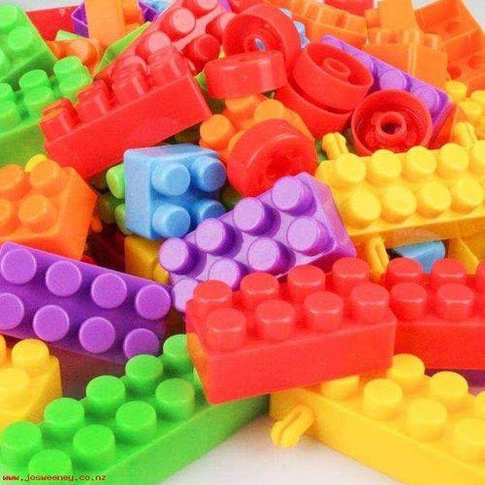Block Building Blocks Stacking Assorted Colorful Plastic