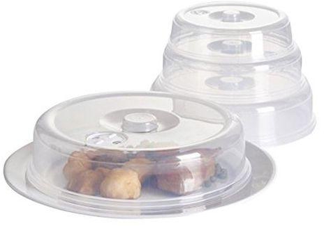 Set of 4 Ventilated Microwave Plate Covers – Microwave Food Covers Mixed Sizes.
