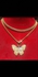 Cuban Link Chain With Iced Butterfly Pendant