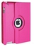 LEATHER 360 DEGREE ROTATING CASE COVER STAND FOR APPLE iPAD AIR 5 HOT PINK