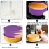 hugttt 4Pcs Silicone Cake Mould Round Cake Pan Set Non-Stick Baking Molds Bakeware Tray for Birthday Party Wedding Anniversary, 4 Inch and 6 Inch