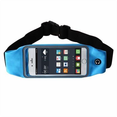 No Brand Waterproof Running Opening Window Touchable Mobile Phone Pouch For IPhone 6S Plus 6 Plus - Azure