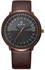 SKONE 3828 Men's Fashion Quartz Leather Watches -Black Orange