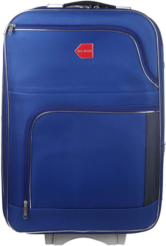 Get Big Boos Textile Travel Bag, 24 Inch, 3 Wheels - Blue with best offers | Raneen.com