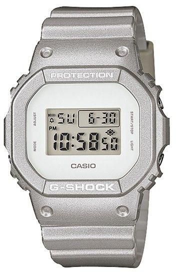 Casio G-Shock Men's Digital Dial Silver Resin Band Watch [DW-5600SG-7DR]