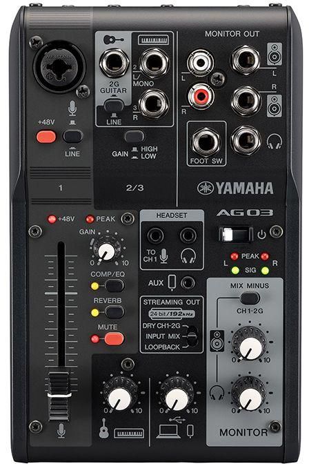 Yamaha AG03MK2 USB 2.0 Audio Interface & Mixing Console - White