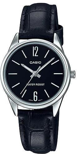 Get Casio LTP-V005L-1BUDF Analog Dress Watch for Men, Leather Band - Black with best offers | Raneen.com