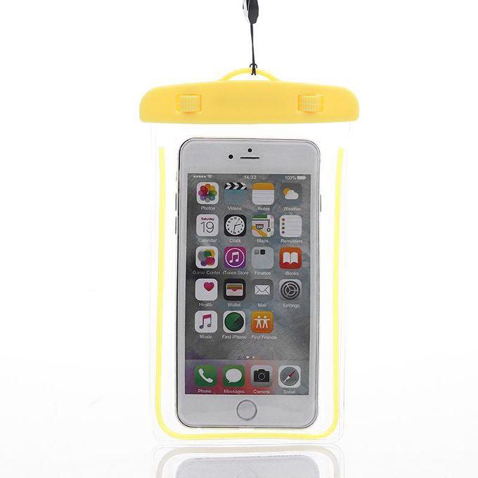 Mobile Waterproof Bag Case Pouch For All Smartphones And Make Light From Sides - Yellow