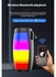 1202 RGB LED Colorful Portable Home Audio Bluetooth Wireless Speaker Black