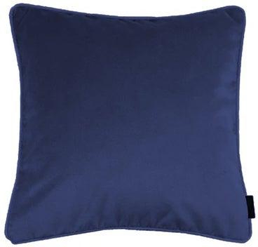 square Velvet Soft Decorative Cushion Solid Design Velvet Dark Blue 45 x 45centimeter