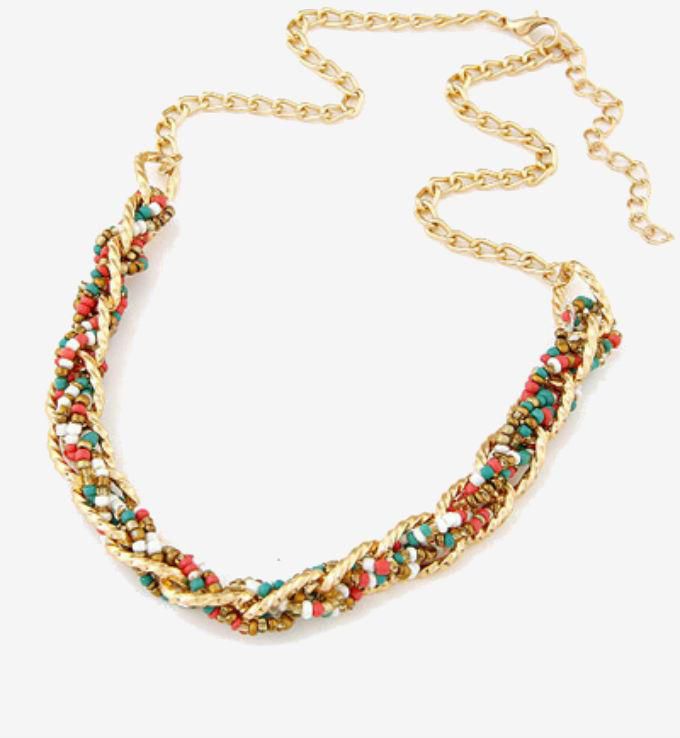 Dinardo Electric Multicolor bead weave simpel Necklace